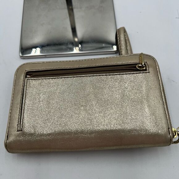 Fossil Gold Zip Around Wallet/Wristlet - Picture 5 of 11
